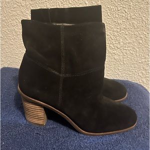 LUCKY BRAND 6.5 BLACK SUEDE ANKLE BOOTS NWOT